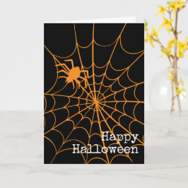 クモの巣の不気味なハロウィン グリーティング カード