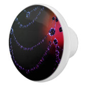 クモの巣の宝石ブラックピンクパープルセラミックノブ セラミックノブ (右)