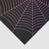 クモの巣の黒い紫のオレンジのハロウィンパターン 薄葉紙 (詳細)
