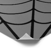 クモの巣の黒と灰色のゴシック結婚の ポスター (角)