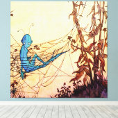 「クモの巣は妖精のハンモックだ」マルジョリー・ミラー キャンバスプリント (インサイチュ (ウッドフロア))