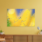 クモの巣を露で塞ぐ キャンバスプリント (インサイチュ (リビング))