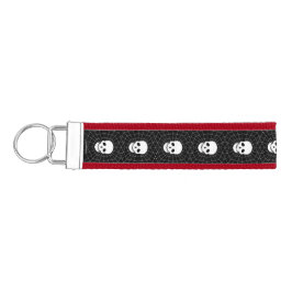 クモの巣スカルパターン リストバンドキーホルダー