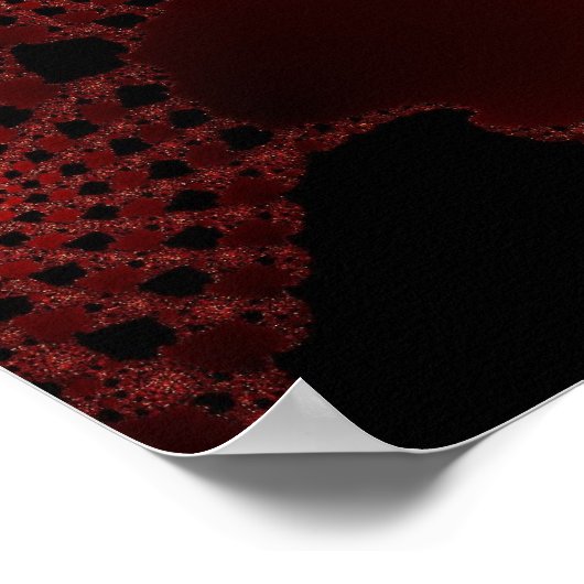 クモの巣フラクタル ポスター (角)