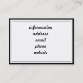 クモの巣及びハッピーハローウィン不気味文字 名刺 (裏面)