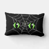クモの巣状のアイズ、腰枕13" x 21" ランバークッション (裏面)
