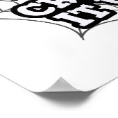 クモの巣穴おもしろいに前向き這い上がる ポスター (角)