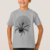 クモの巣 ハロウィン キッズ 半袖Tシャツ Tシャツ (正面)