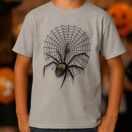 クモの巣 ハロウィン キッズ 半袖Tシャツ Tシャツ