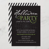 クモの巣|ハローウィンパーティ招待状 招待状 (正面/裏面)