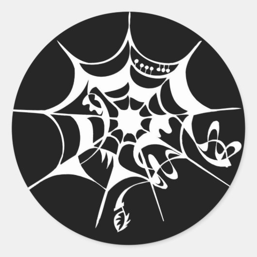 クモの巣 ラウンドシール (正面)