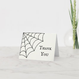 クモの巣(黒と白のゴシック結婚) サンキューカード