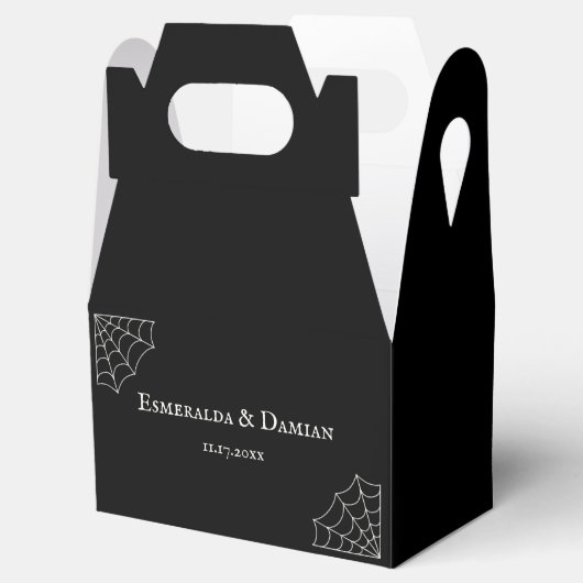 クモの巣(黒と白のゴシック結婚) フェイバーボックス (オープン)