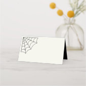 クモの巣(黒と白のゴシック結婚) プレイスカード (裏面)