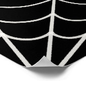 クモの巣(黒と白のゴシック結婚) ポスター (角)
