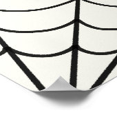 クモの巣(黒と白のゴシック結婚) ポスター (角)