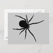 クモの昆虫クモArachnidaブラックアート動物 ポストカード (正面/裏面)