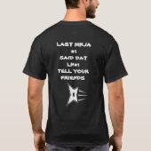 クモの白に気を付ける Tシャツ (裏面)