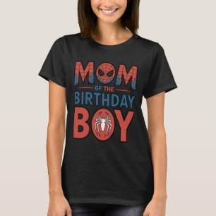 クモの誕生日パーティー 誕生日の男の子のママ Tシャツ
