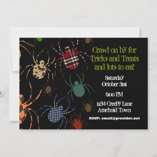 クモのN型 招待状 (裏面)