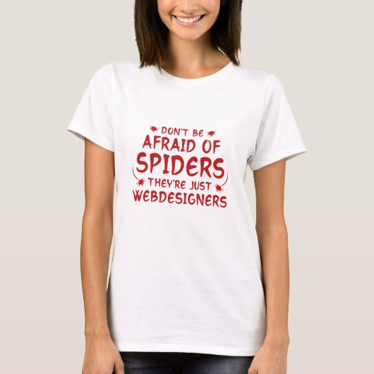 クモを恐れるな Tシャツ (正面)