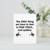 クモを恐れる ポストカード (スタンド正面)