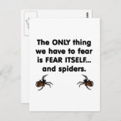 クモを恐れる ポストカード (正面/裏面)