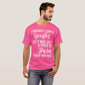 クモを見たと思ったけどただの毛糸 クラフト Tシャツ (正面フル)
