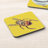 クモカラフルのクモの花 コースター (左側)