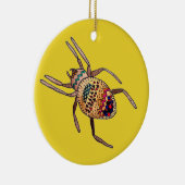 クモカラフルのクモの花 セラミックオーナメント (右)