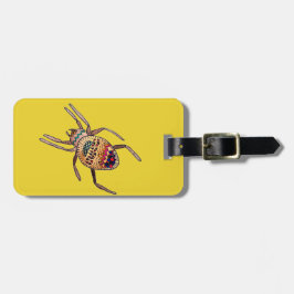 クモカラフルのクモの花 ラゲッジタグ