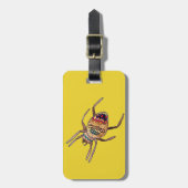 クモカラフルのクモの花 ラゲッジタグ (正面縦)