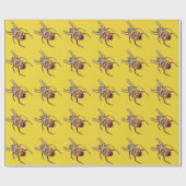 クモカラフルのクモの花 ラッピングペーパー (フラット)