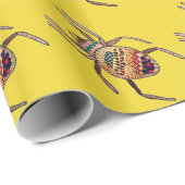 クモカラフルのクモの花 ラッピングペーパー (ロールコーナー)