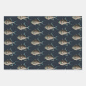クモガニの魚のパターン ラッピングペーパーシート (正面3)