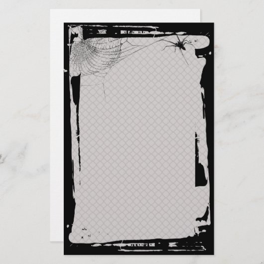 クモグランジの網フェンスゴシック文房具 便箋 (正面/裏面)