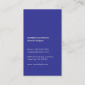 クモダンラエレガントフ紙ブルーコンサルタント 名刺 (裏面)