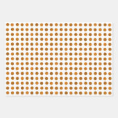 クモダンラス白エレガント金ゴールド銅水玉模様 ラッピングペーパーシート (正面3)