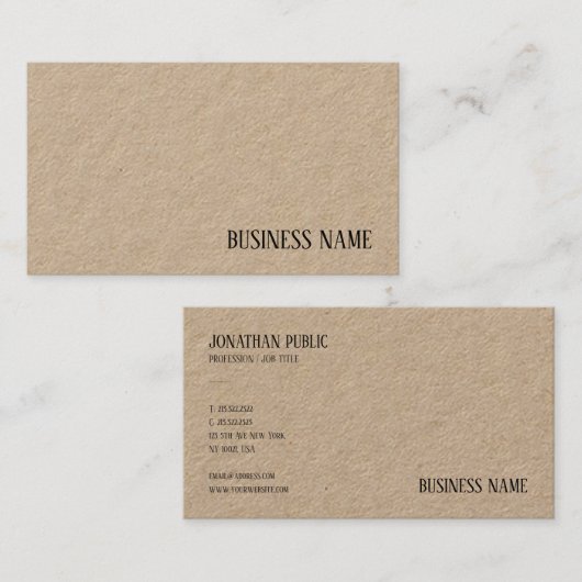 クモダンラ実在フ紙プロフェッショナルテンプレート 名刺 (正面/裏面)