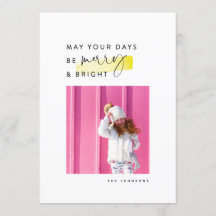 クモダンリスマスフミニマルォトカード（白黒）