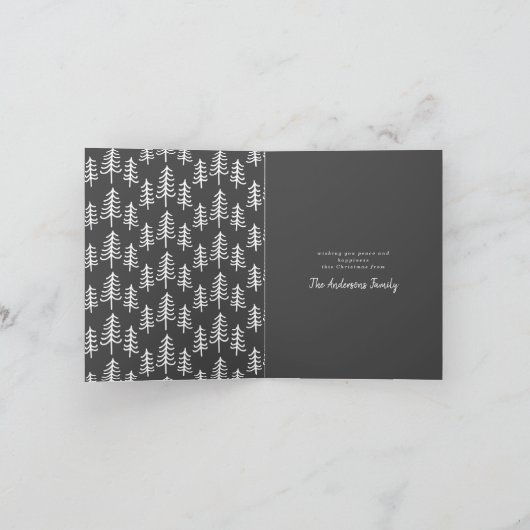 クモダンリミニマルスマス田舎数々のの写真 シーズンカード (内部)