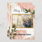 クモダンリミニマルスマス田舎数々のの写真 シーズンカード (正面/裏面)