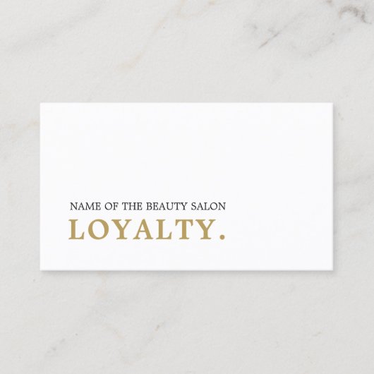 クモダンリミニマルンフェイク金ゴールド美しい ロイヤリティカード (正面)