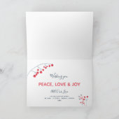 クモダンリメリースマスの赤い灰色のネービーブルーベリー シーズンカード (内部)