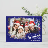 クモダンロスハッチングフレーム(クリスマスブルー写真) シーズンカード (スタンド正面)