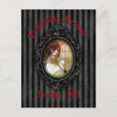 クモパーソナライズされた付きゴシック枠 ポストカード (正面)