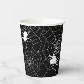 クモ不気味がクモの巣ハロウィーン 紙コップ (左)