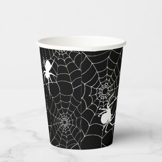 クモ不気味がクモの巣ハロウィーン 紙コップ (右)