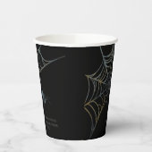クモ不気味とクモの巣のハロウィーン 紙コップ (左)