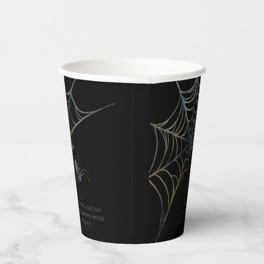 クモ不気味とクモの巣のハロウィーン 紙コップ (右)